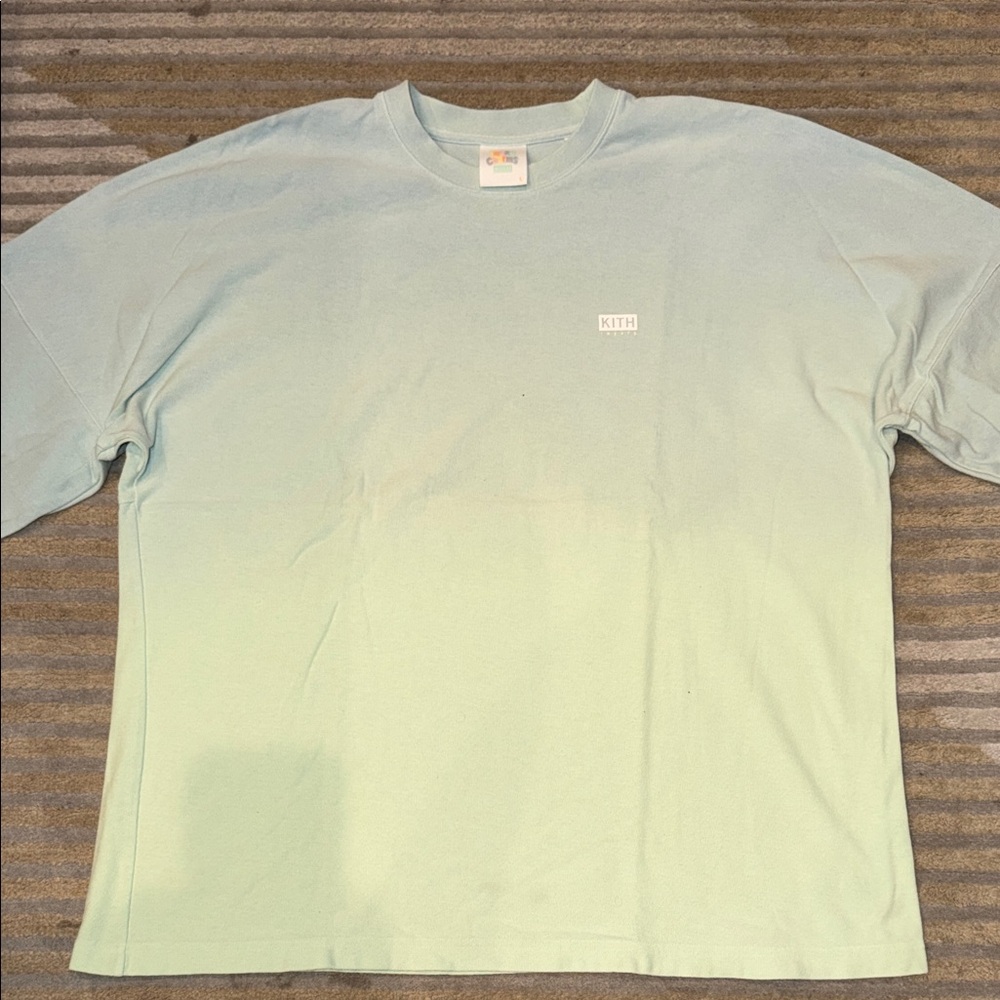Kith x Lucky Charms Men's Light Green/ Blue Long Sleeve Tee